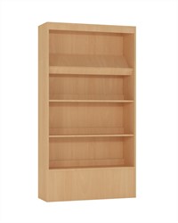 Foxis wandboekenkast met achterwand - B900 x D300 x H1660 mm - beuken