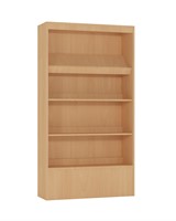 Foxis wandboekenkast met achterwand - B900 x D300 x H1660 mm - beuken