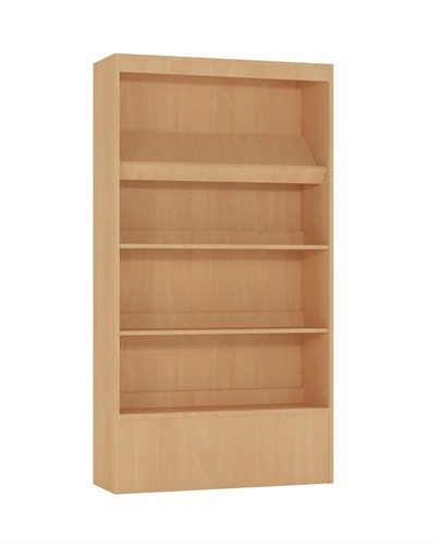 Foxis wandboekenkast met achterwand - B900 x D300 x H1660 mm - beuken