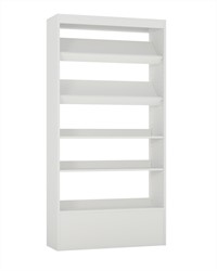 Foxis wandboekenkast hoog - B900 x D300 x H1800 mm - wit