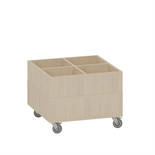 Foxis bac a livre L600 x P600 x H464 mm - Érable-2