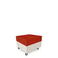 Foxis prentenboekenbak - B600 x D600 x H464 mm - beuken-rood