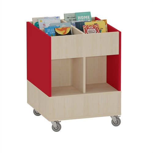 Foxis bac a livre haut L600 x P600 x H780 mm - Érable-rouge