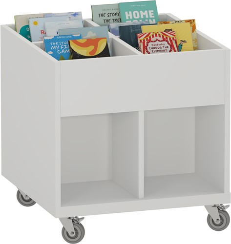 Foxis KDV prentenboekenbak hoog - B600 x D600 x H616 mm - wit-2