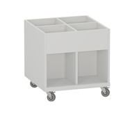 Foxis KDV prentenboekenbak hoog - B600 x D600 x H616 mm - wit