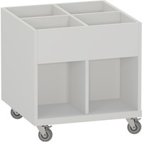 Foxis KDV prentenboekenbak hoog - B600 x D600 x H616 mm - wit