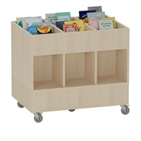 Foxis prentenboekenbak - 6 vakken - B900 x D600 x H780 mm - ahorn