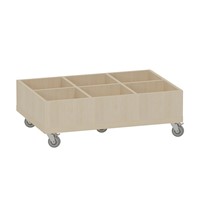 Foxis KDV prentenboekenbak - 6 vakken - B900 x D600 x H318 mm - ahorn
