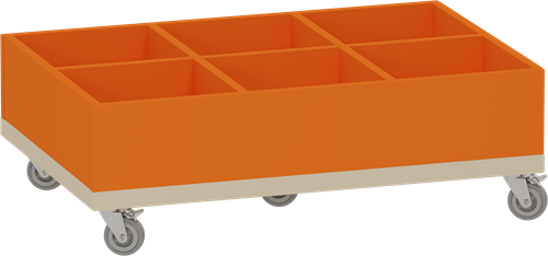 Foxis KDV prentenboekenbak laag 6-vaks