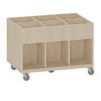 Foxis KDV prentenboekenbak - 6 vakken - B900 x D600 x H616 mm - ahorn