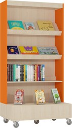 Foxis enkelzijdige boekenkast verrijdbaar -2