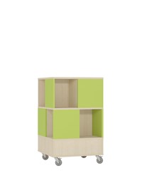 Foxis 22 base + 2 étages L605 x P605 x H980 mm - érable-vert avocat
