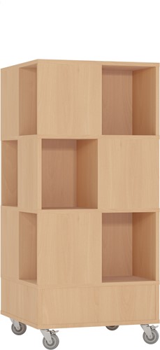 Foxis 22 base + 3 étages L605 x P605 x H1320 mm - hêtre