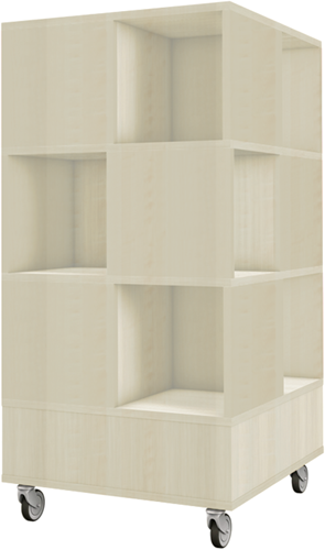 Foxis 22 kubuskast 3 niveaus - B605 x D605 x H1320 mm - ahorn