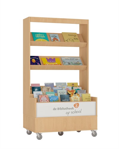 Foxis browser boekenkast enkelzijdig - B900 x D600 x H1660 mm - beuken