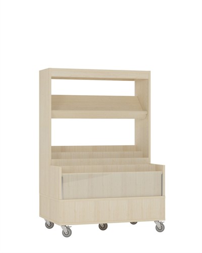Foxis browser boekenkast enkelzijdig - B900 x D600 x H1340 mm - ahorn-3