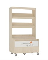 Foxis bibliothèque navigateur simple face L900 x P600 x H1660 mm - érable-2