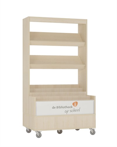 Foxis bibliothèque navigateur simple face L900 x P600 x H1660 mm - érable-2