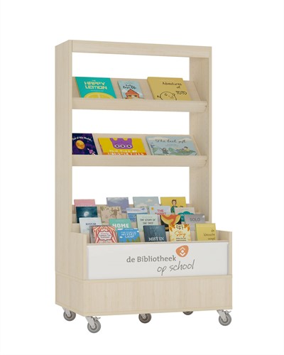 Foxis bibliothèque navigateur simple face L900 x P600 x H1660 mm - érable