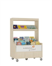 Foxis browser boekenkast enkelzijdig - B900 x D600 x H1340 mm - ahorn