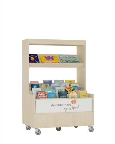 Foxis bibliothèque navigateur simple face L900 x P600 x H1340 mm - érable