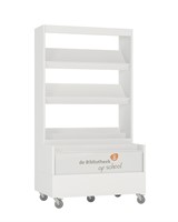 Foxis bibliothèque navigateur simple face L900 x P600 x H1660 mm - blanc-3