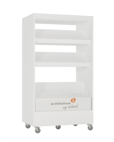 Foxis bibliothèque navigateur double face L900 x P600 x H1660 mm - blanc-2