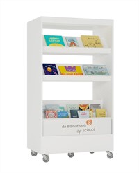 Foxis bibliothèque navigateur double face L900 x P600 x H1660 mm - blanc