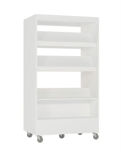Foxis boekenkast dubbelzijdig - B900 x D600 x H1660 mm - wit