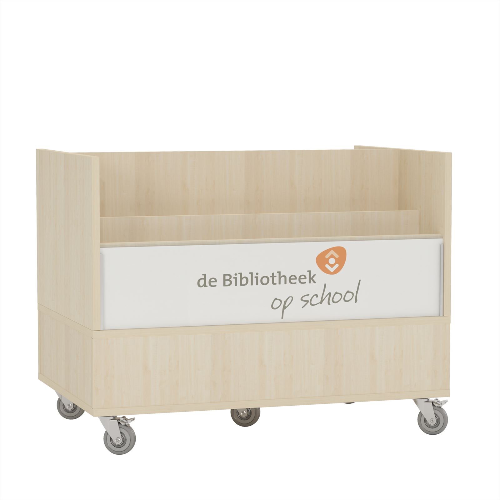 Foxis browserkast dubbelzijdig - B900 x D600 x H700 mm - ahorn