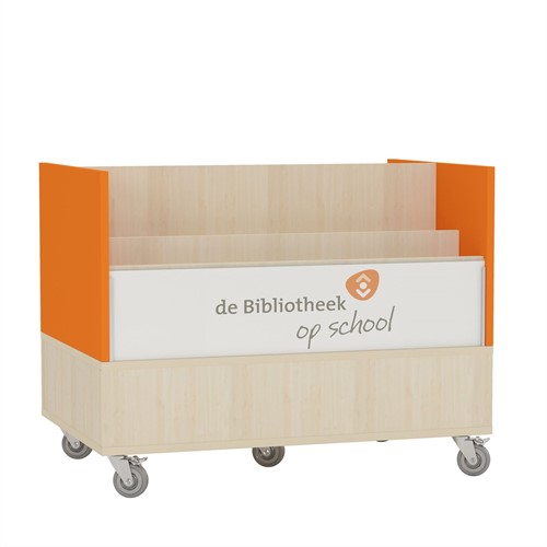 Foxis armoire de navigation double face L900 x P600 x H700 mm - érable-orange