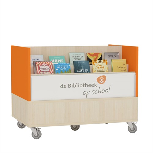 Foxis armoire de navigation double face L900 x P600 x H700 mm - érable-orange-2