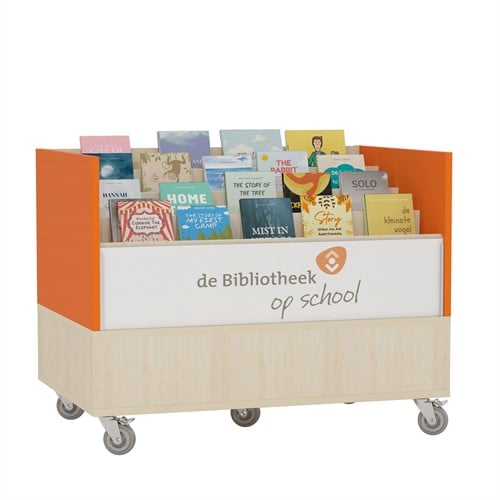 Foxis browserkast enkelzijdig - B900 x D600 x H700 mm - ahorn-oranje