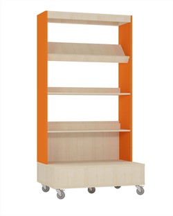 Foxis enkelzijdige boekenkast verrijdbaar 