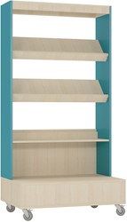 Foxis enkelzijdige boekenkast verrijdbaar