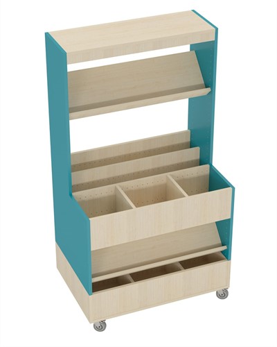 Foxis place de lire facile L900 x P600 x H1660 mm - érable-vert avocat-3