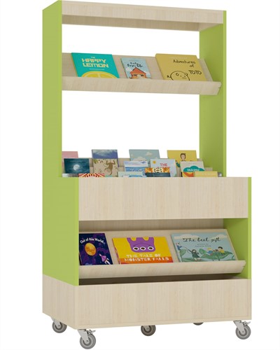 Foxis place de lire facile L900 x P600 x H1660 mm - érable-vert avocat-2
