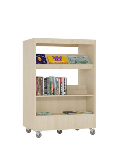 Foxis boekenkast dubbelzijdig - B900 x D600 x H1340 mm - ahorn