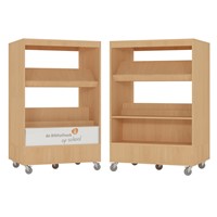 Foxis Junior browser boekenkast hybride dubbelzijdig - B900 x D600 x H1340 mm - beuken