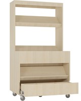 Foxis makkelijk lezen plein met lade - B900 x D600 x H1660 mm - ahorn