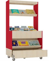 Foxis place de lire facile avec tiroir L900 x P600 x H1660 mm - érable-rouge-2