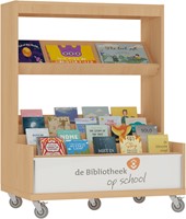 Foxis KDV browser boekenkast enkelzijdig - B900 x D600 x H1176 mm - beuken-2