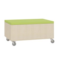 Foxis opbergpoef - B900 x D600 x H440 mm - ahorn-avocadogroen