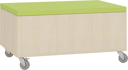 Foxis opbergpoef - B900 x D600 x H440 mm - ahorn-avocadogroen