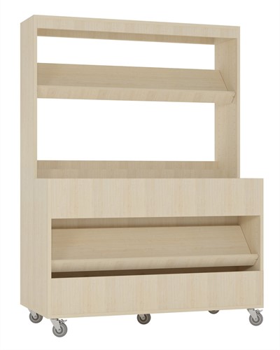 Foxis makkelijk lezen plein XL - B1200 x D600 x H1660 mm - ahorn