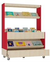 Foxis place de lire facile XL avec tiroir L1200 x P600 x H1660 mm - érable-rouge-2
