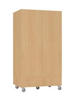 Foxis afsluitbare boekenkast dubbelzijdig - B900 x D600 x H1660 mm - beuken
