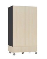 Foxis afsluitbare boekenkast dubbelzijdig - B900 x D600 x H1660 mm - ahorn-antracietgrijs