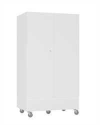Foxis afsluitbare spellenkast enkelzijdig - B900 x D600 x H1660 mm - wit