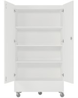 Bibliothèque verrouillable Foxis double face L900 x P600 x H1660 mm - érable gris anthracite-2